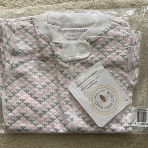 Burt’s Bees baby girl Footed Jammies with zipper